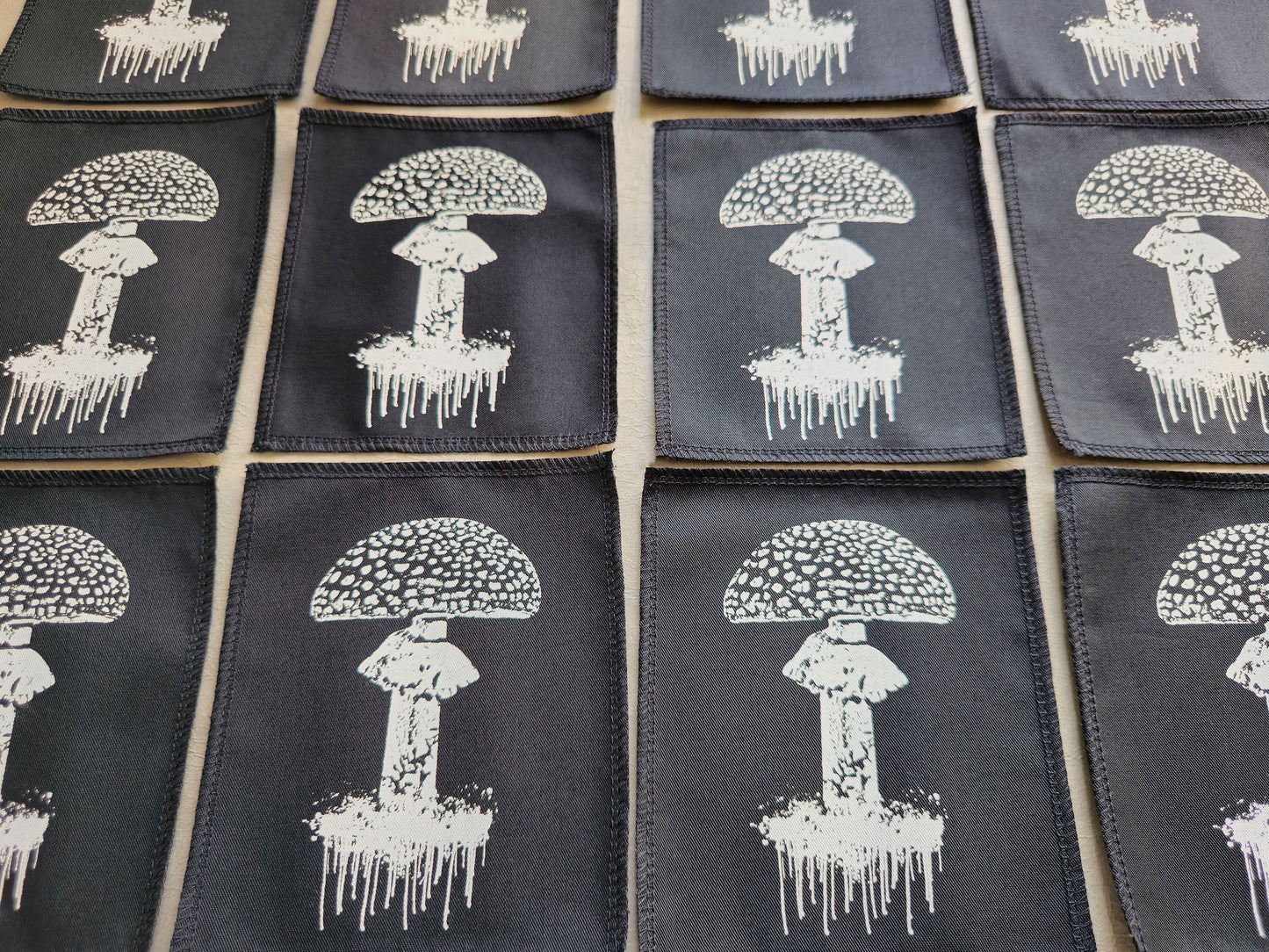 Toadstool Mushroom Patch | Handmade Screen Printed Patch | Sew On Patch