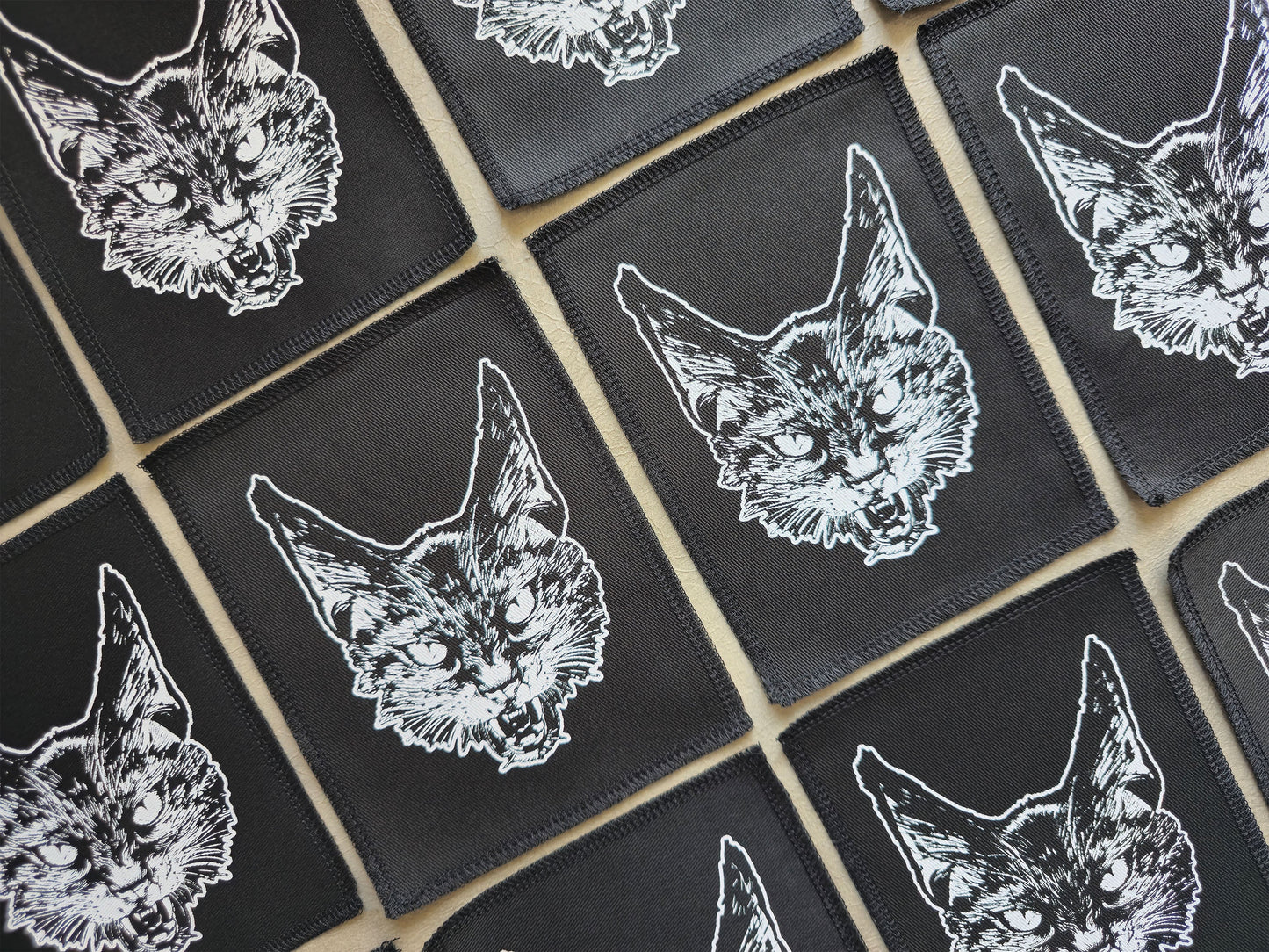 Cat Patch | Handmade Screen Printed Patch | Sew On Patch
