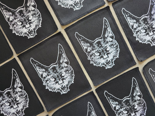 Cat Patch | Handmade Screen Printed Patch | Sew On Patch