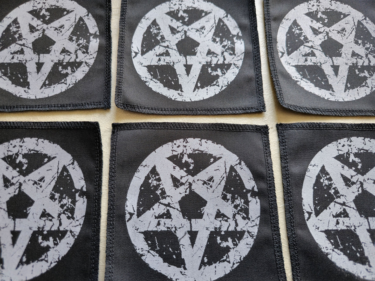 Pentagram Patch | Handmade Screen Printed Patch | Sew On Patch