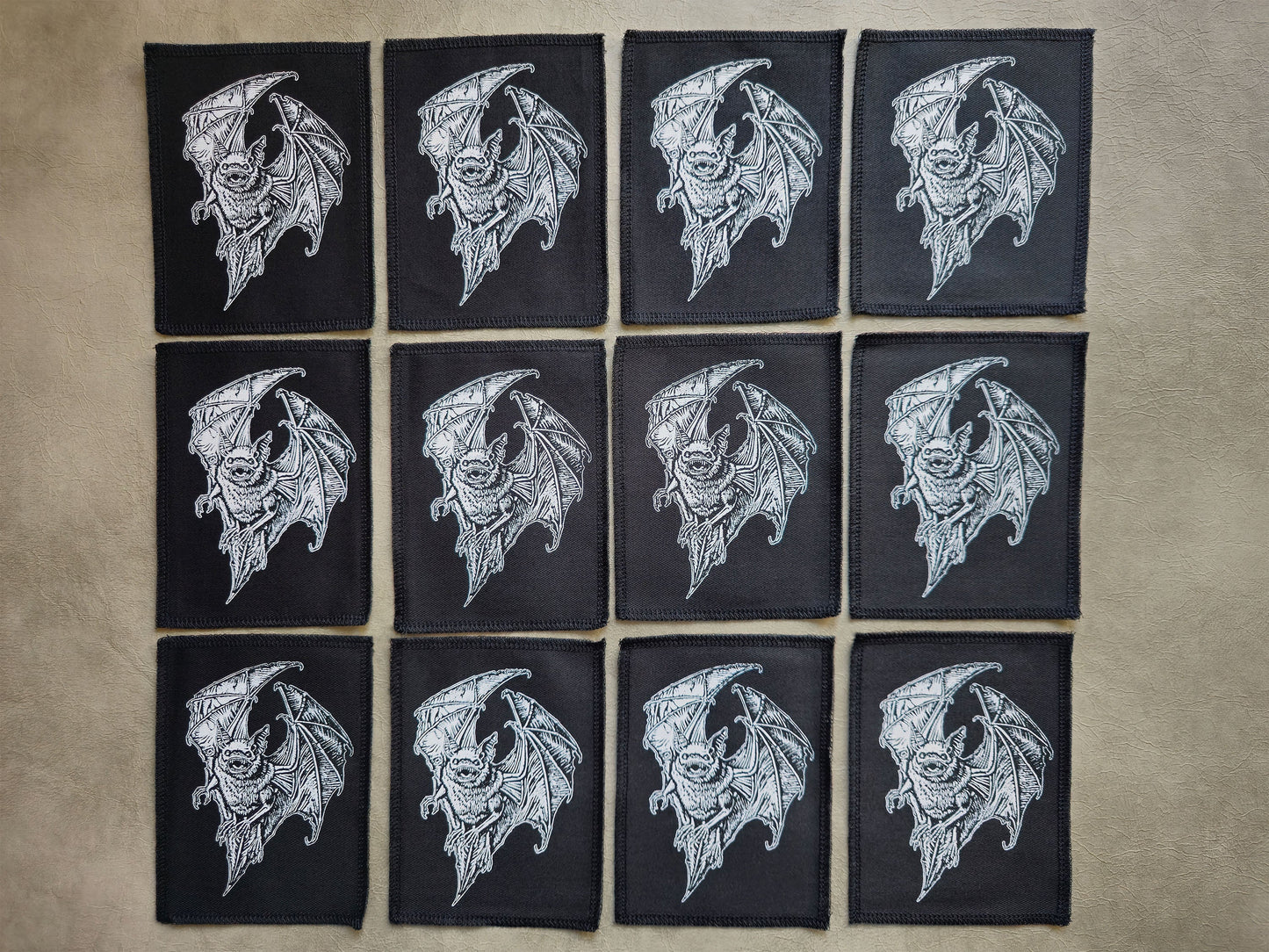 Screaming Chiroptera Patch | Handmade Screen Printed Patch | Sew On Patch