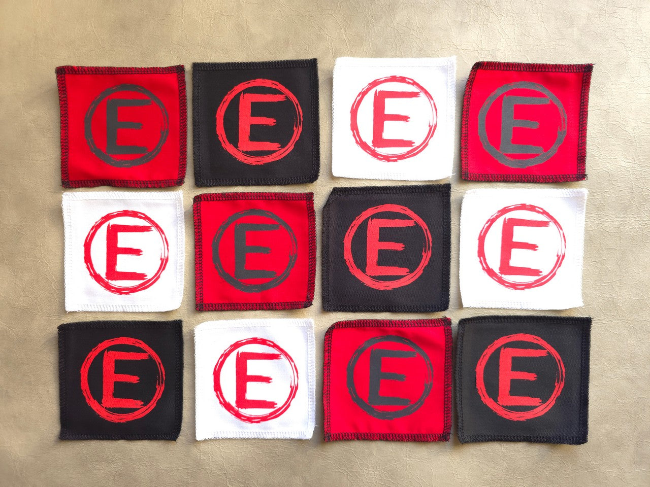 Handmade screen printed equality symbol patch available in multiple color options