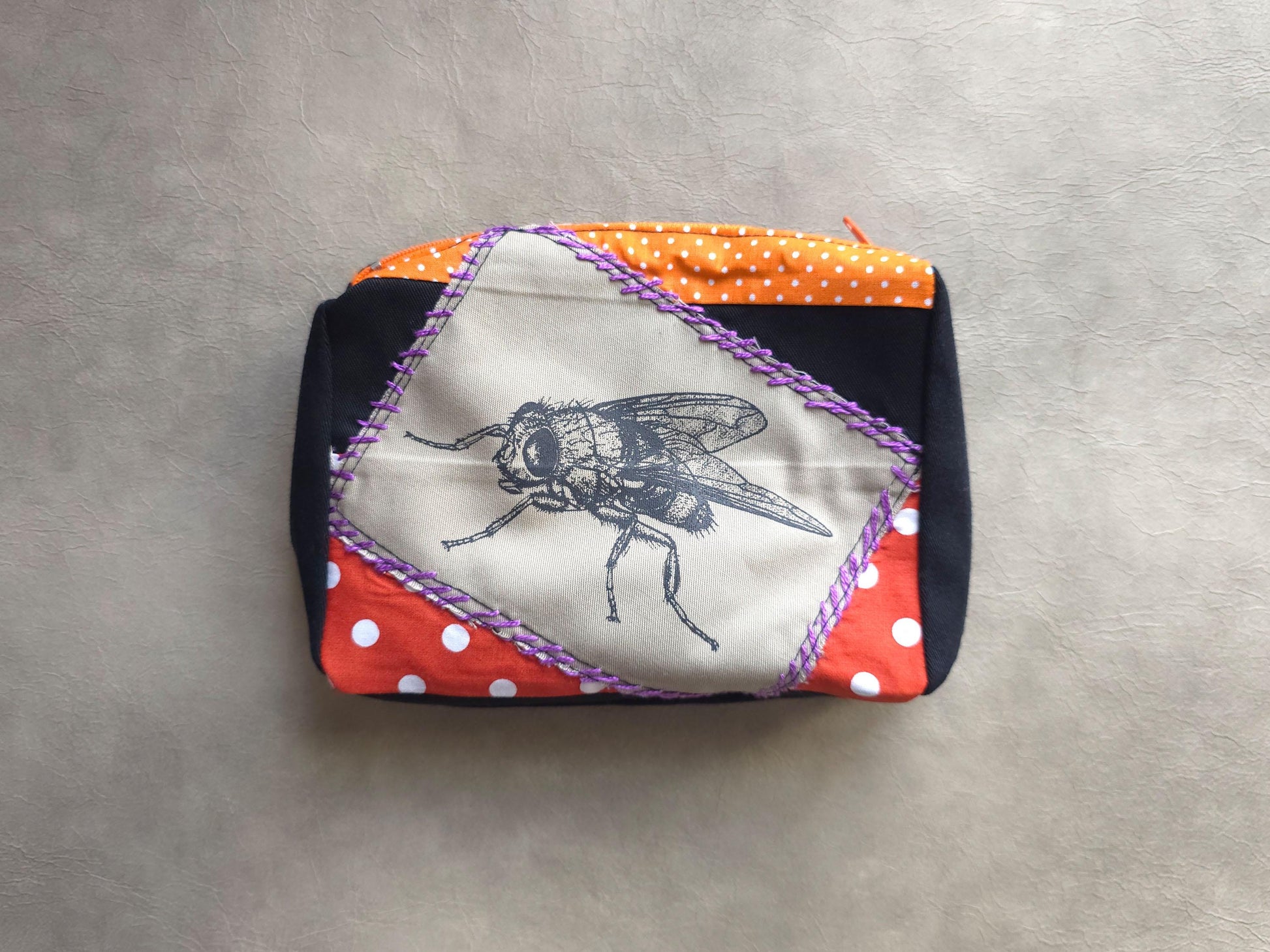 Fly Belt Pouch | Handmade Waist Bag | Screen Printed | Punk Pocket