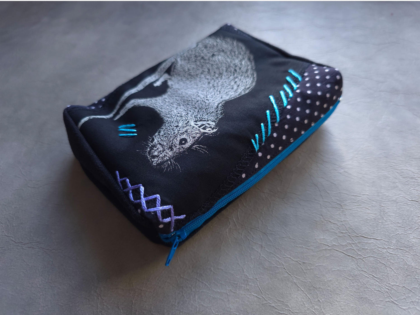 Rat Belt Pouch | Handmade Waist Bag | Screen Printed