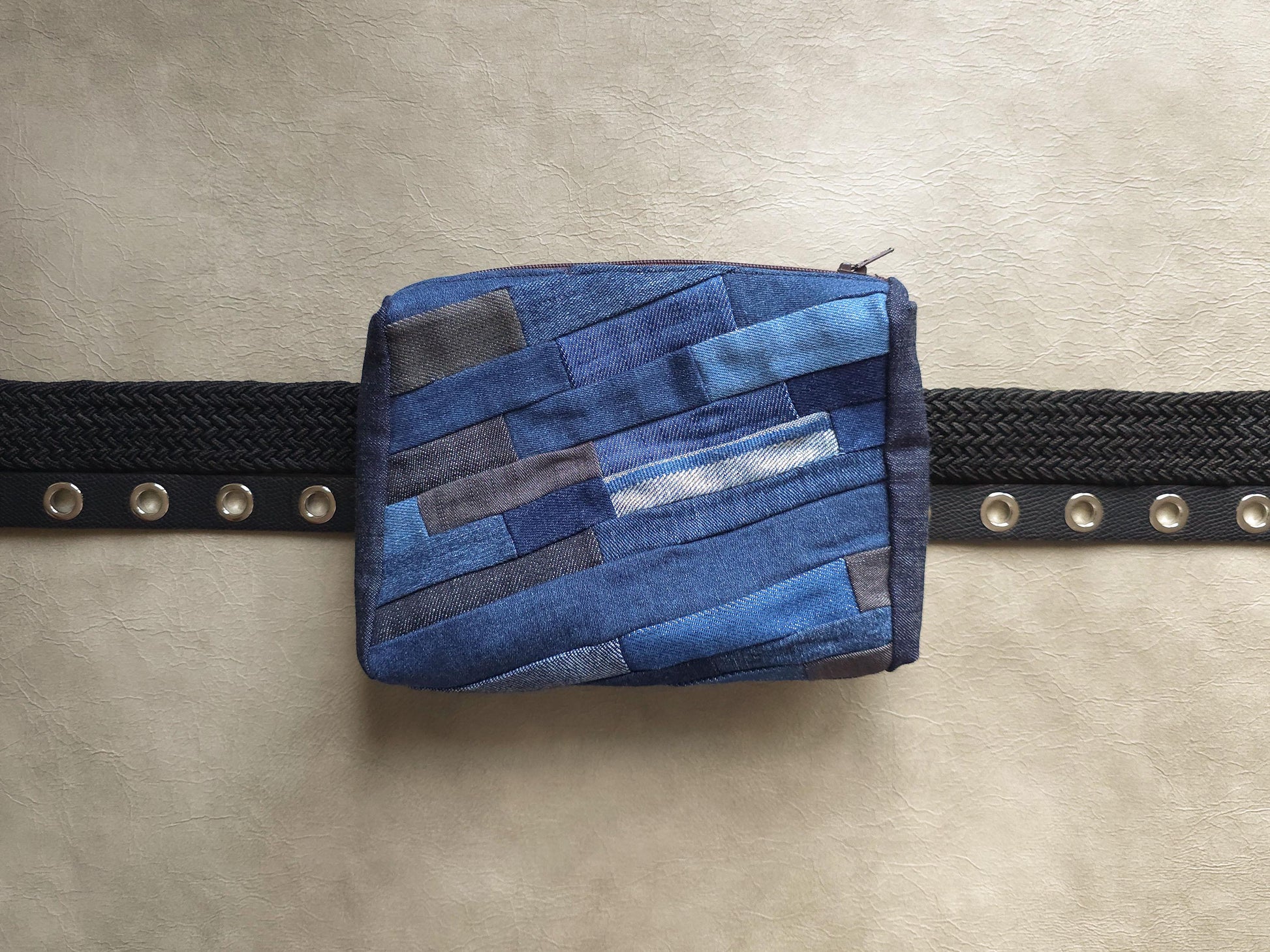 Jeans Belt Pouch | Handmade Waist Bag | Zero waste