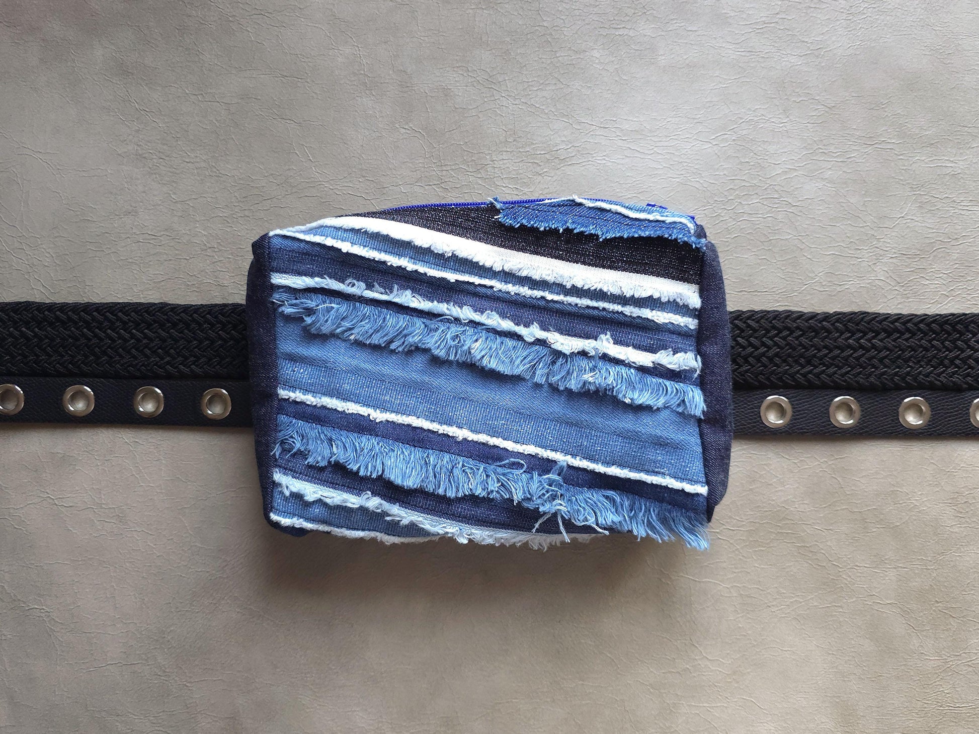 Denim Belt Pouch | Handmade Waist Bag | Zero waste