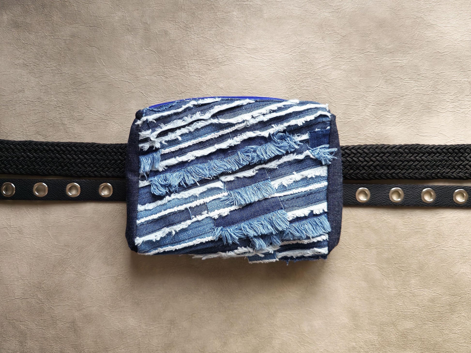 Denim Belt Pouch | Handmade Waist Bag | Zero waste