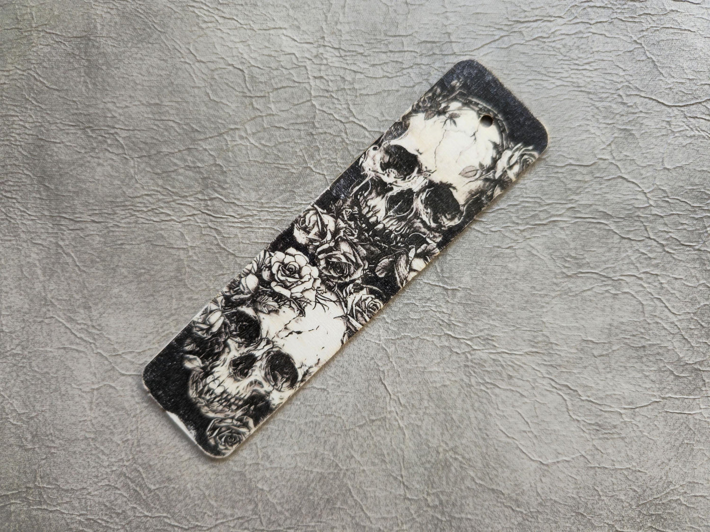 Skull Wooden Bookmark | Handmade | Original Art Decoupage
