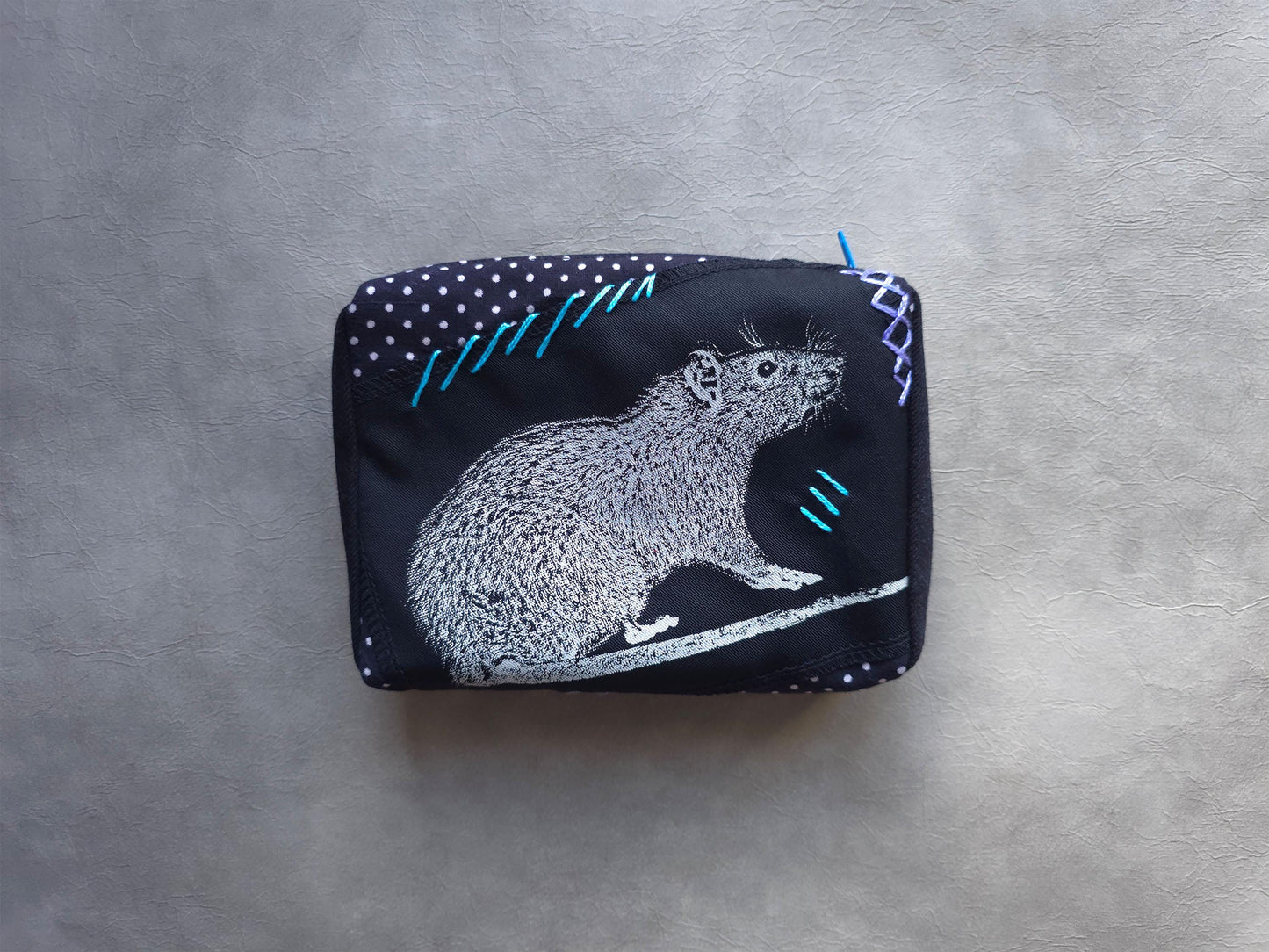 Rat Belt Pouch | Handmade Waist Bag | Screen Printed
