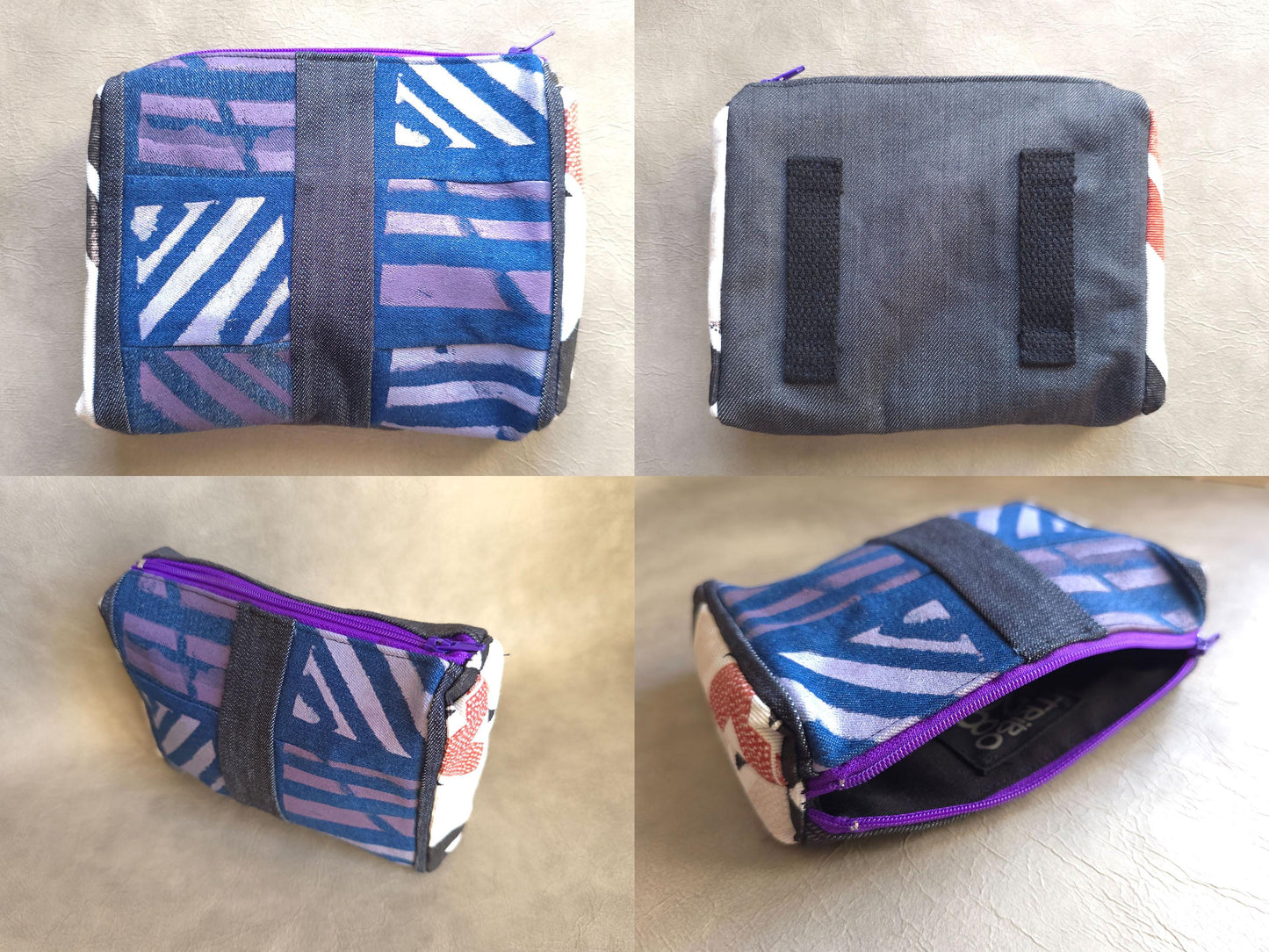 Printed Denim Belt Pouch | Handmade Waist Bag | Zero waste