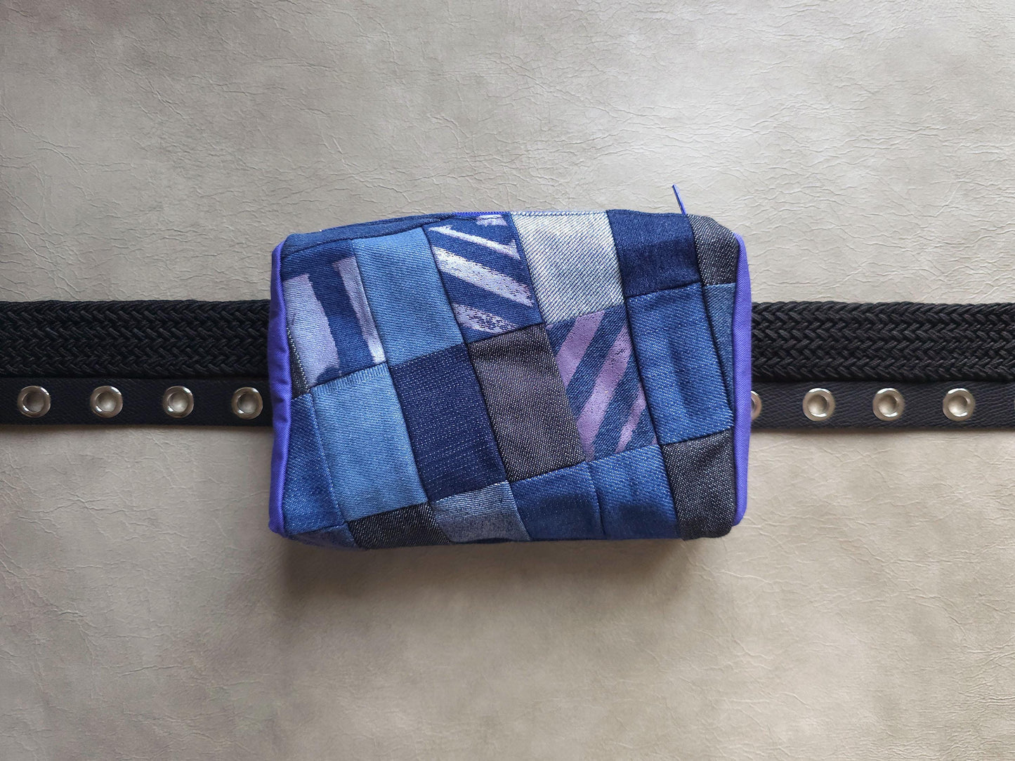 Printed Denim Belt Pouch | Handmade Waist Bag | Zero waste