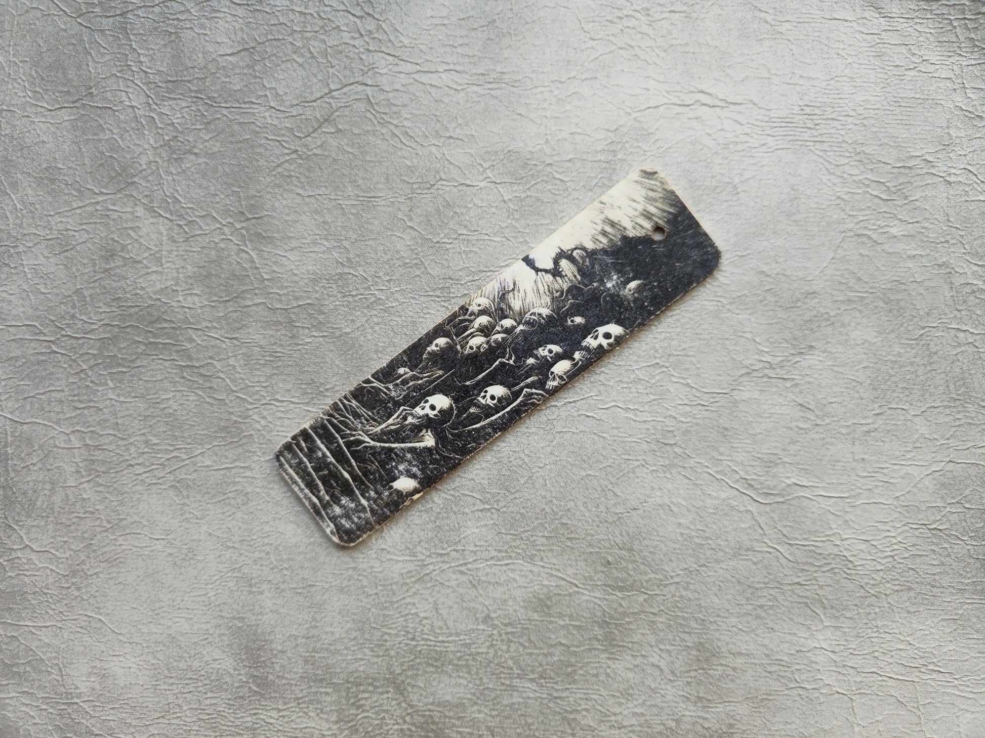 Abyss of Death Wooden Bookmark | Handmade | Original Art Decoupage