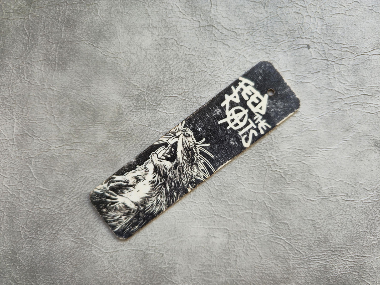 Feed The Rats Wooden Bookmark | Handmade | Original Art Decoupage