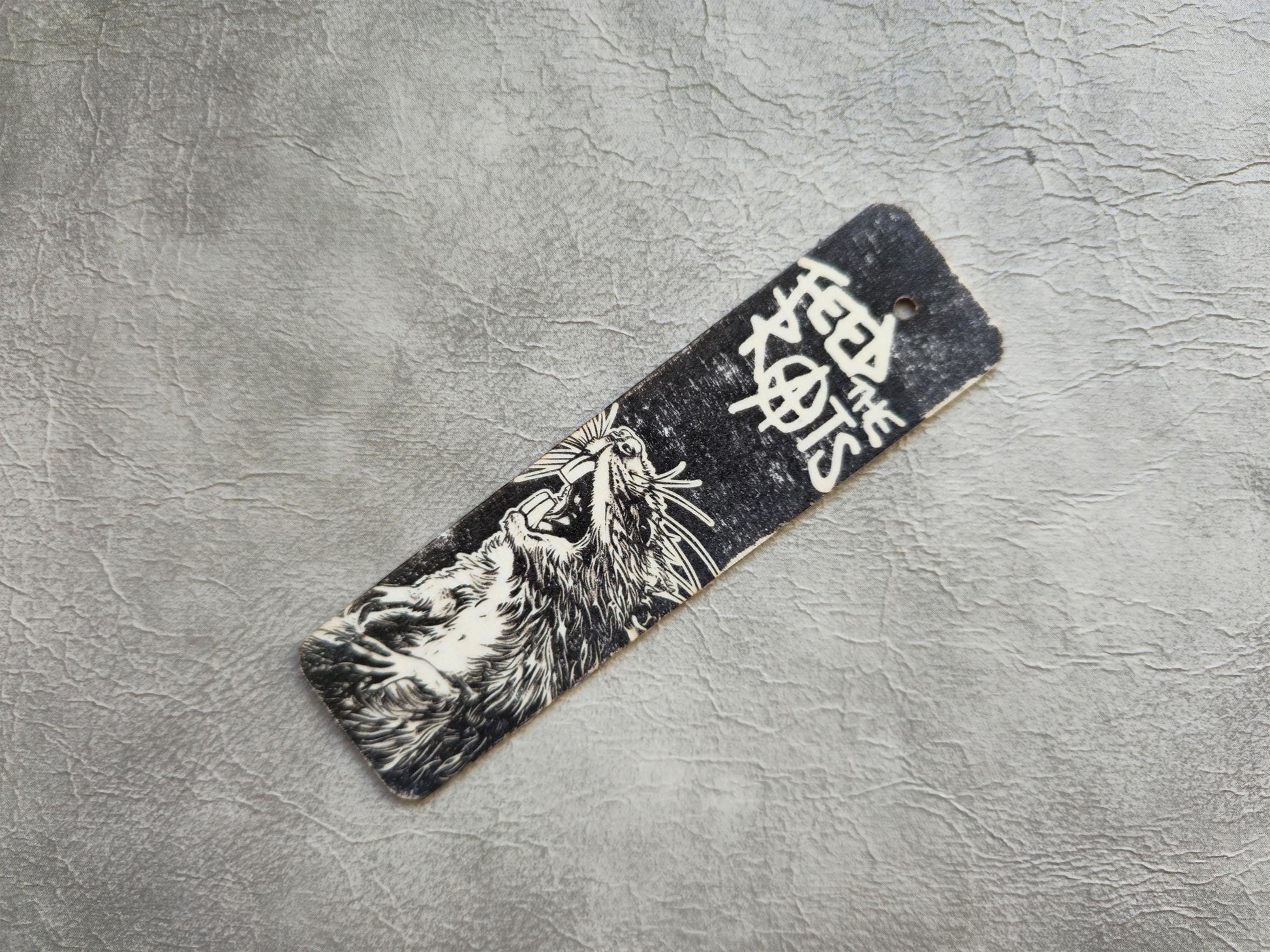 Feed The Rats Wooden Bookmark | Handmade | Original Art Decoupage