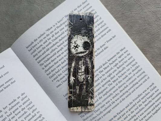 Voodoo Wooden Bookmark | Handmade | Original Art Decoupage