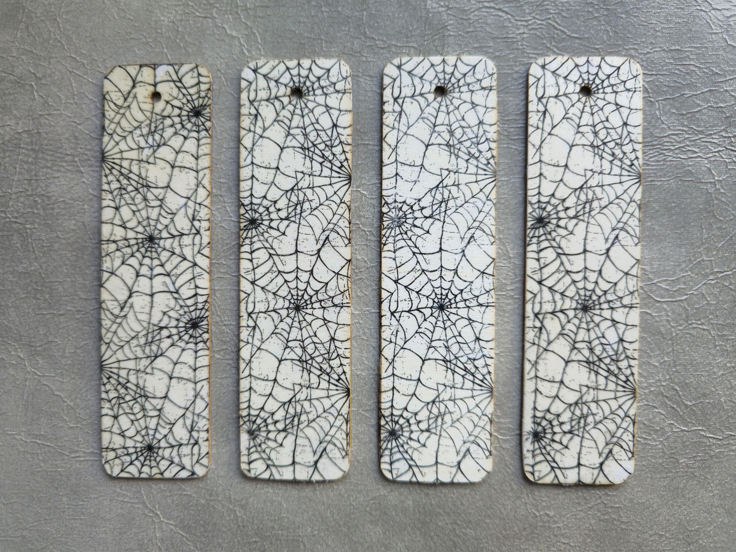 Cobweb Wooden Bookmark | Handmade | Original Art Decoupage