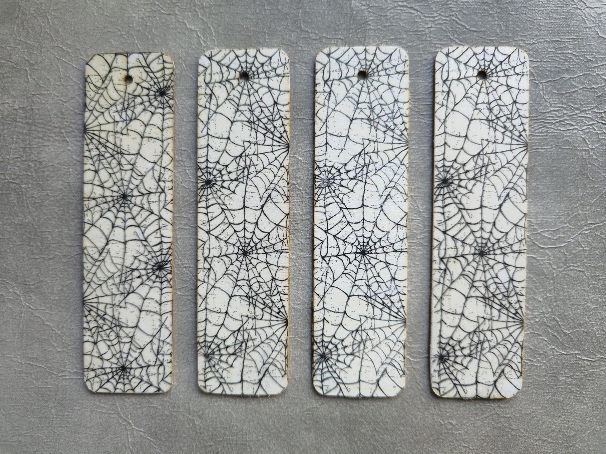 Cobweb Wooden Bookmark | Handmade | Original Art Decoupage