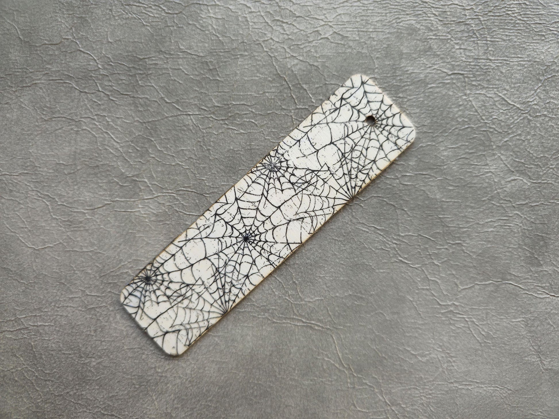Cobweb Wooden Bookmark | Handmade | Original Art Decoupage