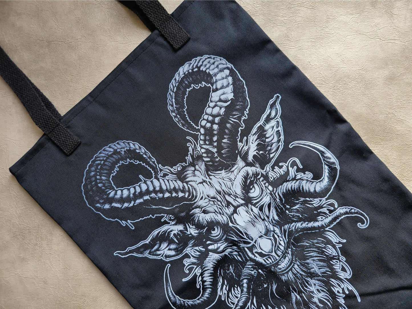 Baphomet Tote Bag | Handmade Screen Printed Tote