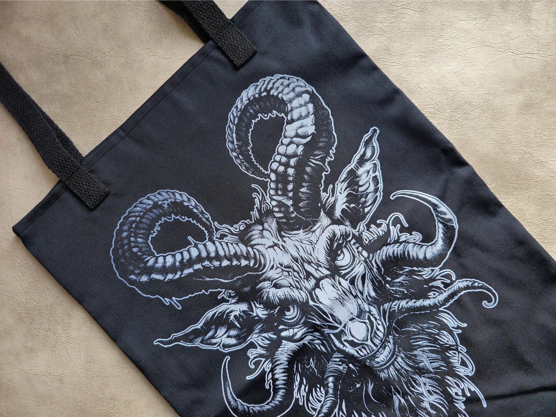 Baphomet Tote Bag | Handmade Screen Printed Tote