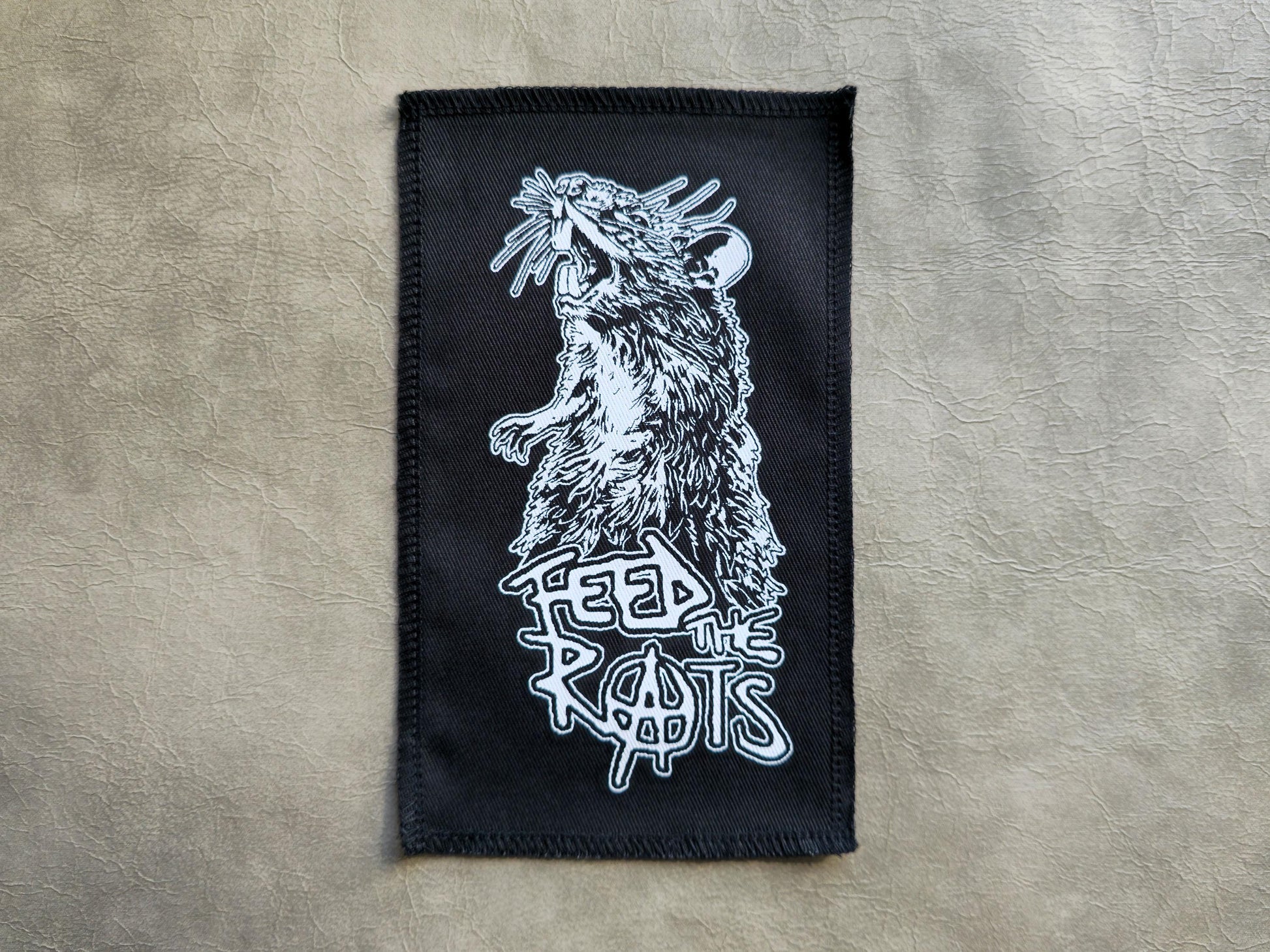 Feed the Rats Patch | Handmade Screen Printed | Punk Patch