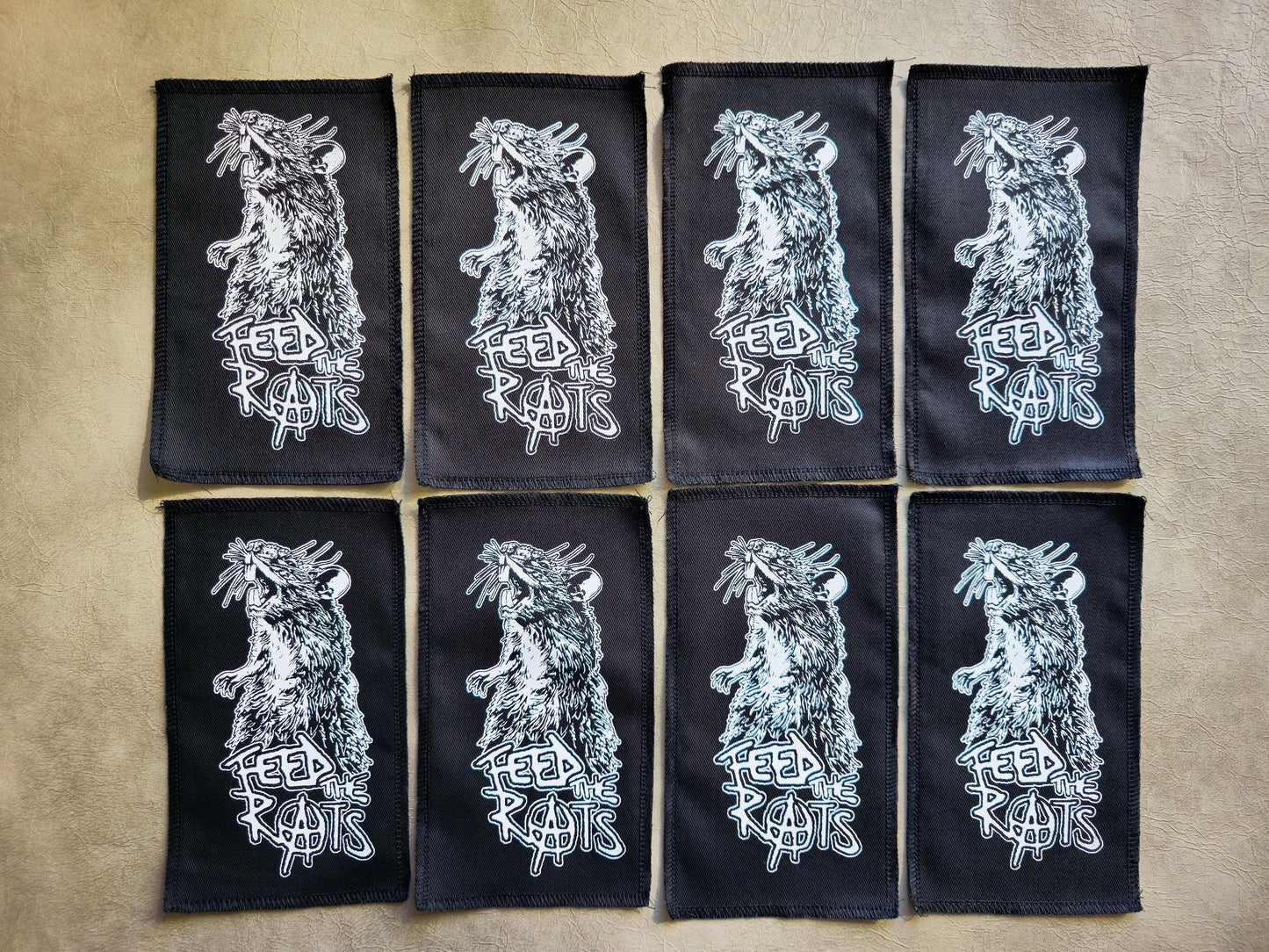 Feed the Rats Patch | Handmade Screen Printed | Punk Patch
