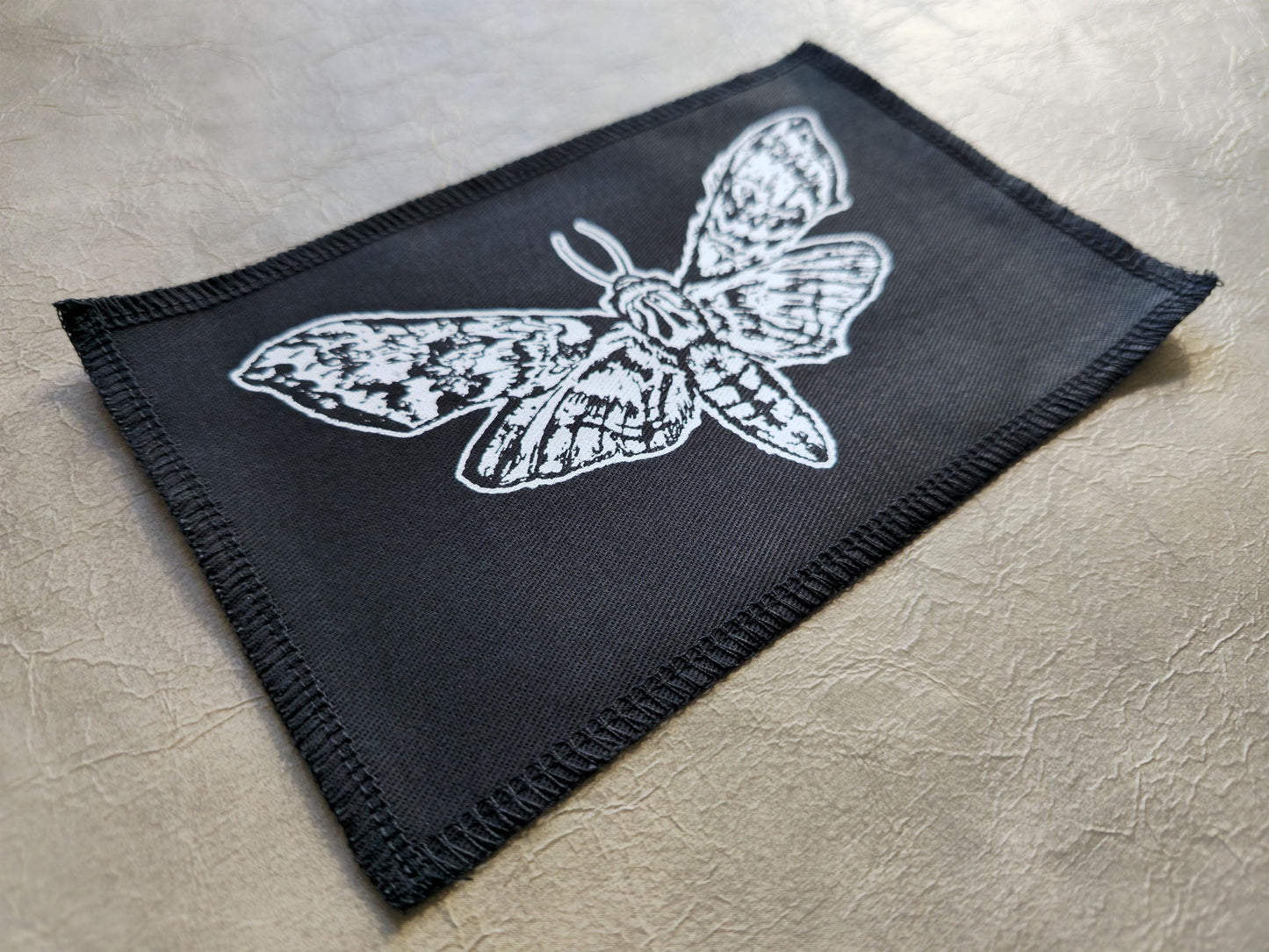 Moth Patch | Handmade Screen Printed | Punk Patch
