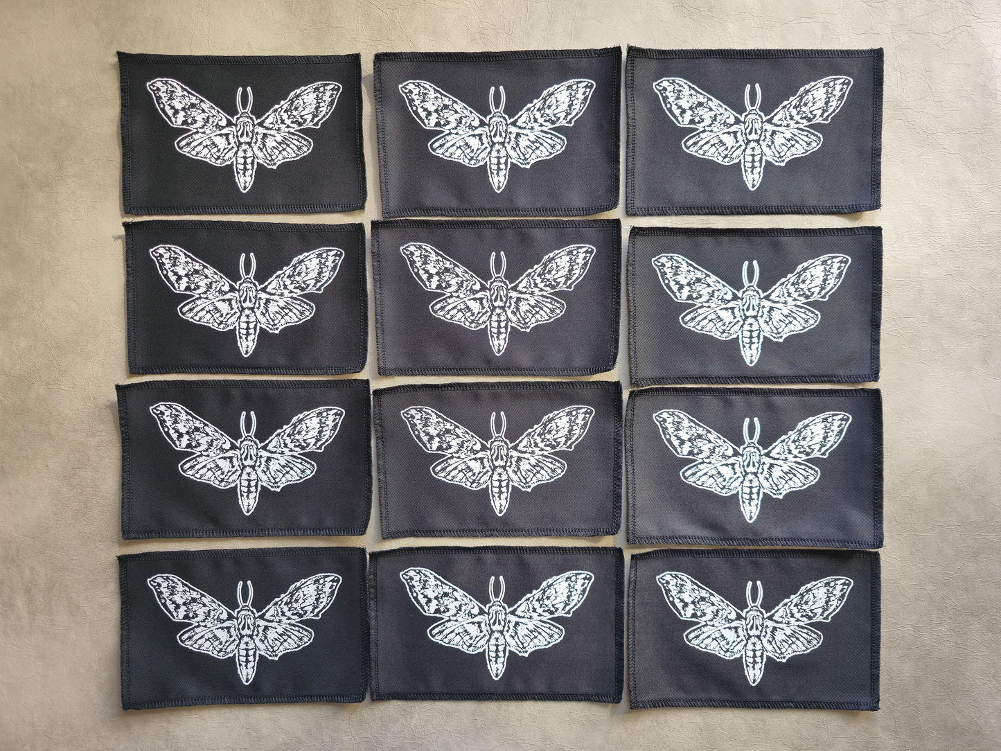 Moth Patch | Handmade Screen Printed | Punk Patch
